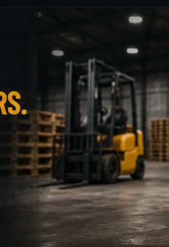 Forklift moving pallets in a DFW warehouse