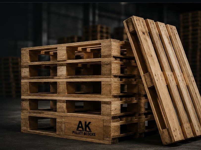 Stacked wooden pallets, Woody Doody Pallets
